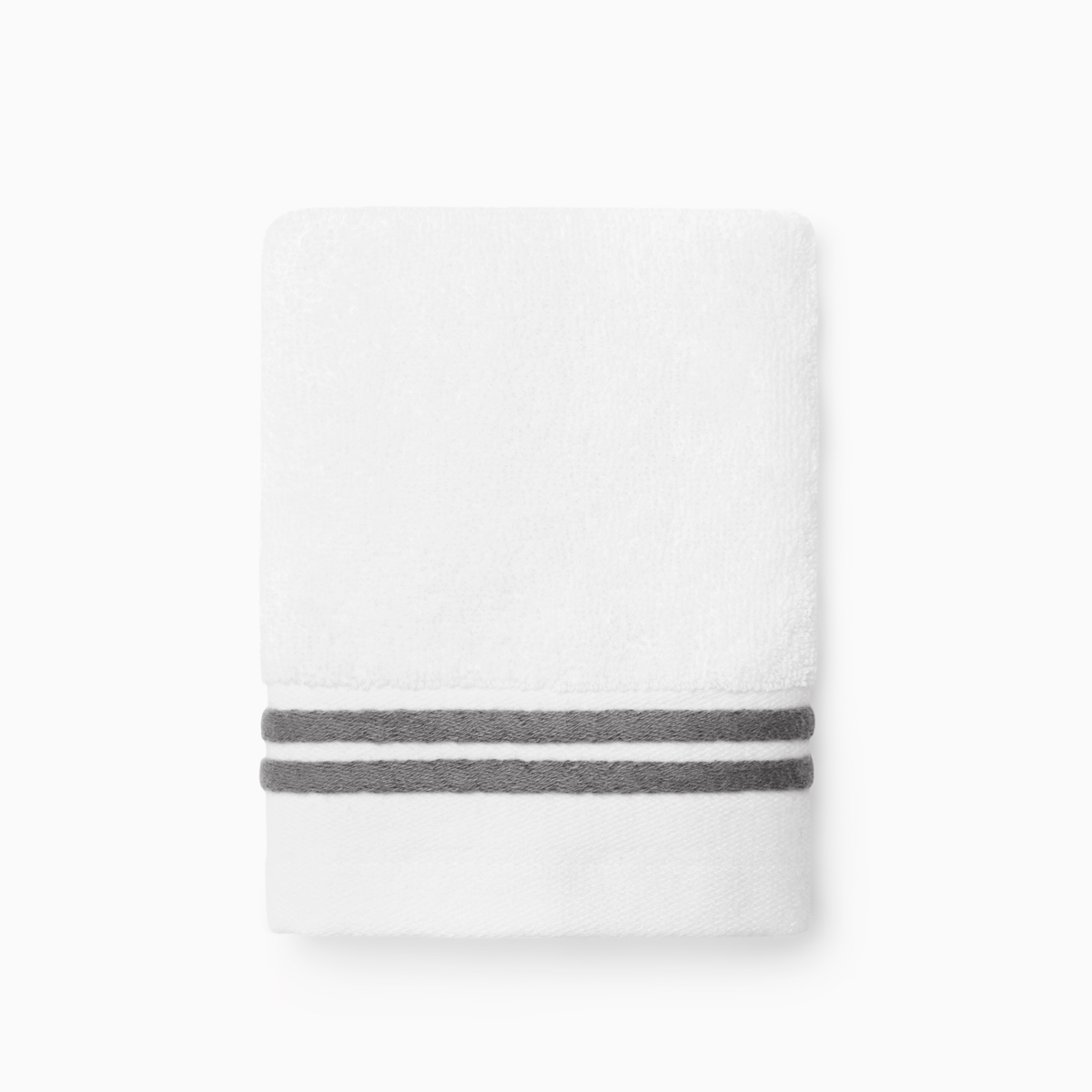 Silo of Sferra Aura Nuova Wash Cloth in White and Charcoal