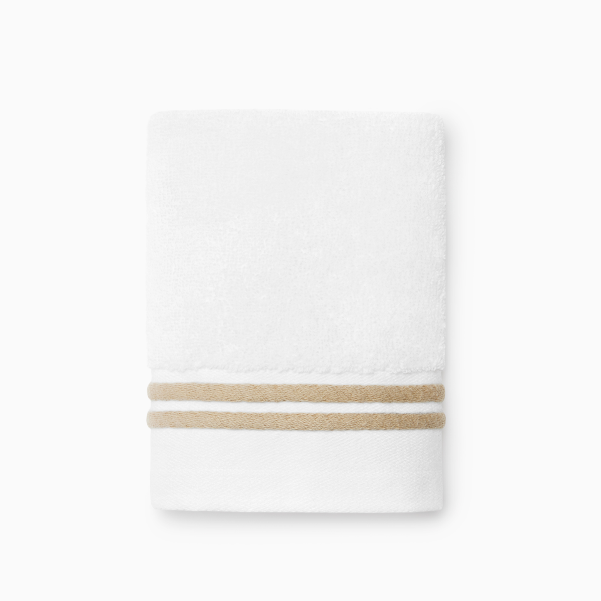 Silo of Sferra Aura Nuova Wash Cloth in White and Sand