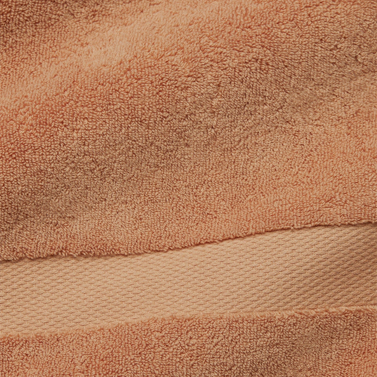 Swatch Sample of Sferra Bello Nuovo Bath Towels and Tubmat in Terracotta