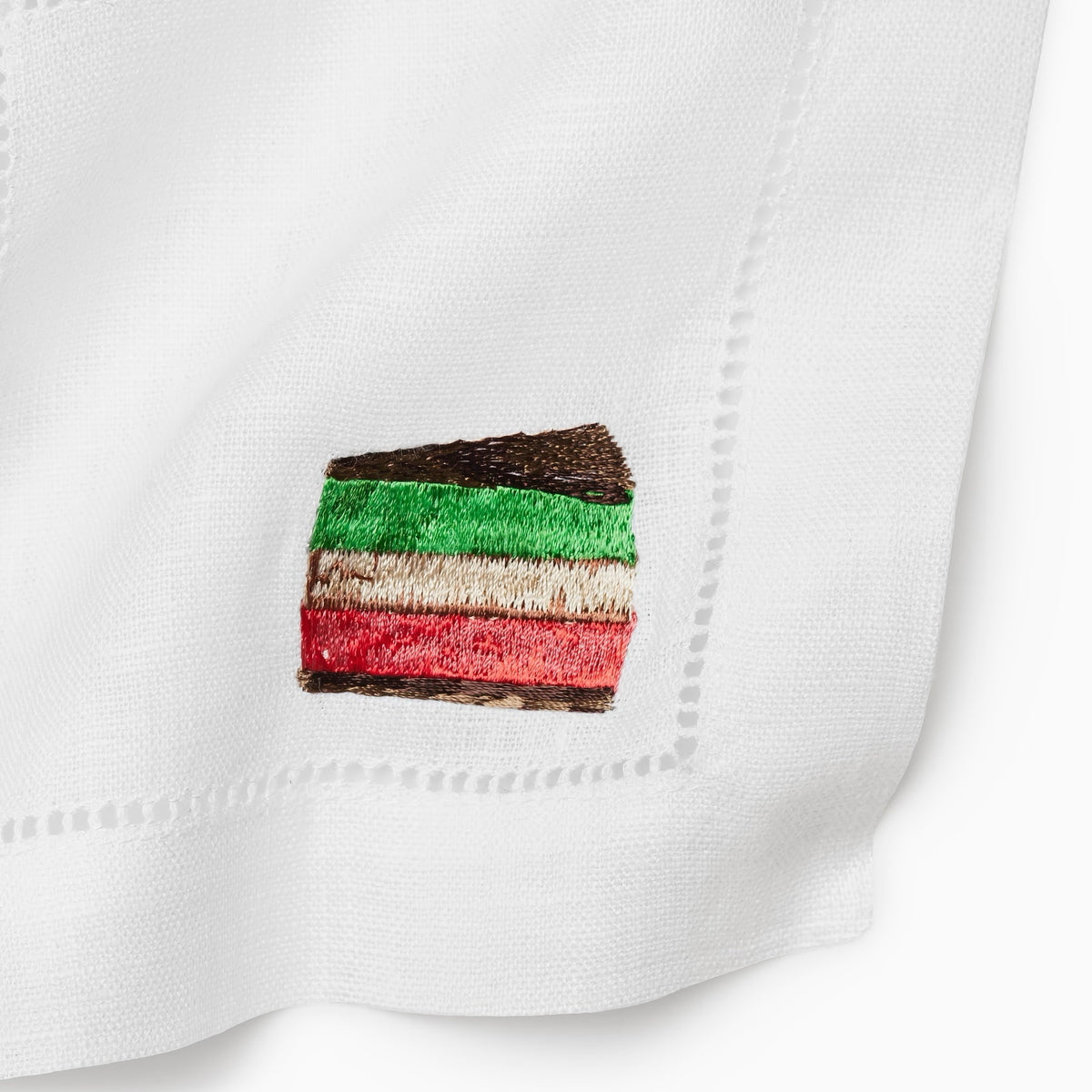 Venetian Cookie Embroidery of Sferra Biscotto Cocktail Napkins