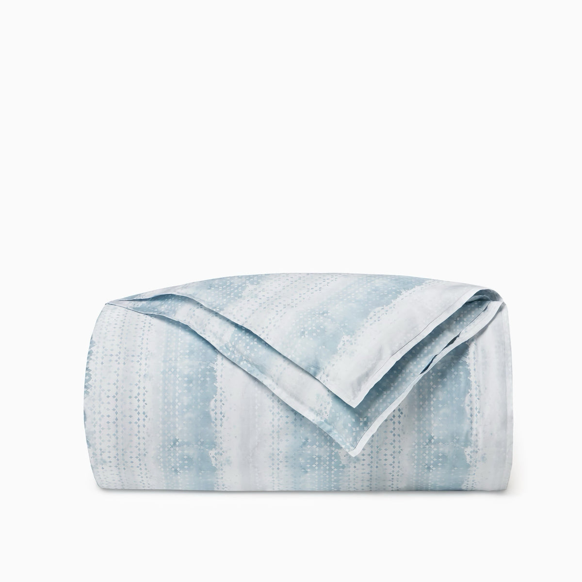 Folded Sferra Brillanti Duvet Cover in Sky color