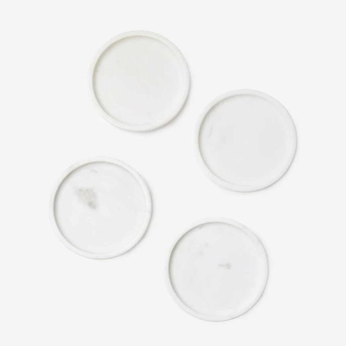 Four White Sferra Calanna Coasters