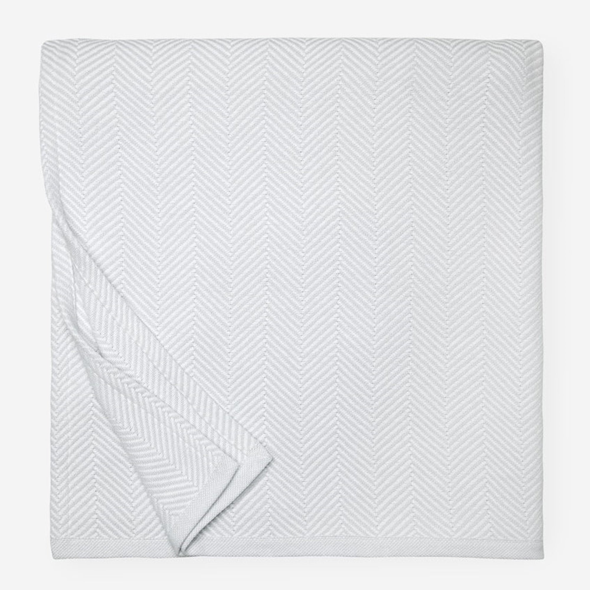 Silo Image of Sferra Camilo Blanket in Color White/Tin