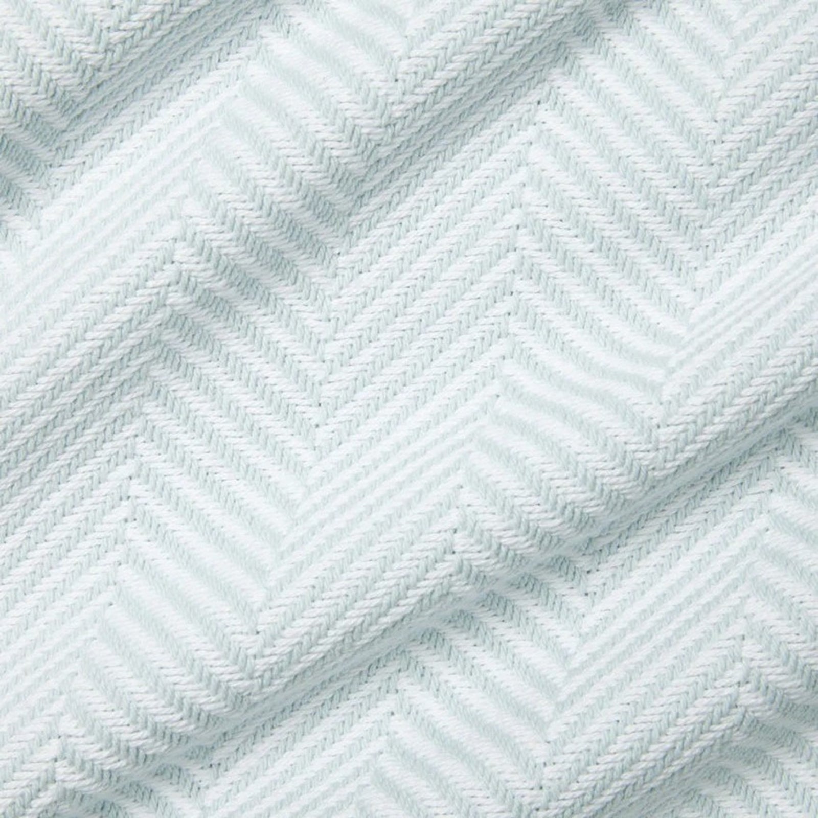 Silo Image of Sferra Camilo Blanket in Color White/Aqua