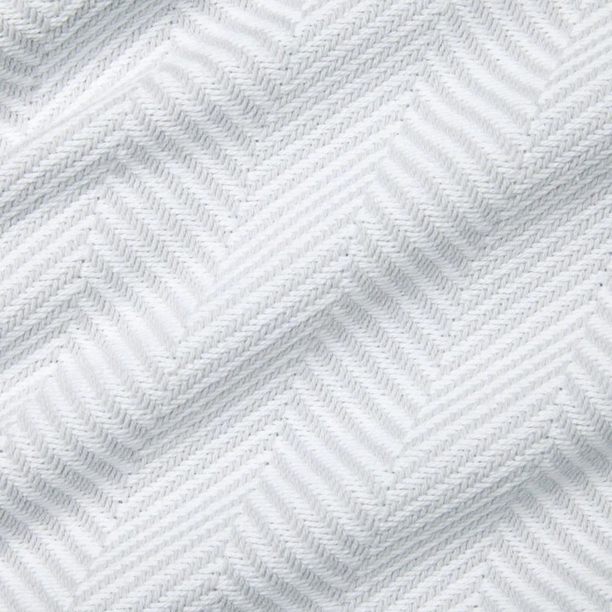 Swatch Sample of Sferra Camilo Blanket in White/Tin