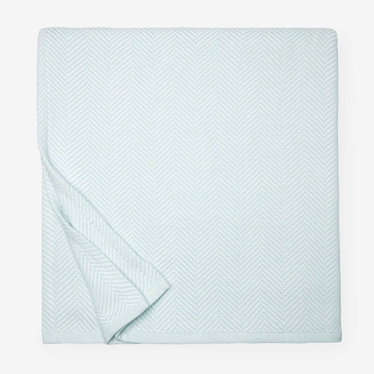 Silo Image of Sferra Camilo Blanket in Color White/Aqua