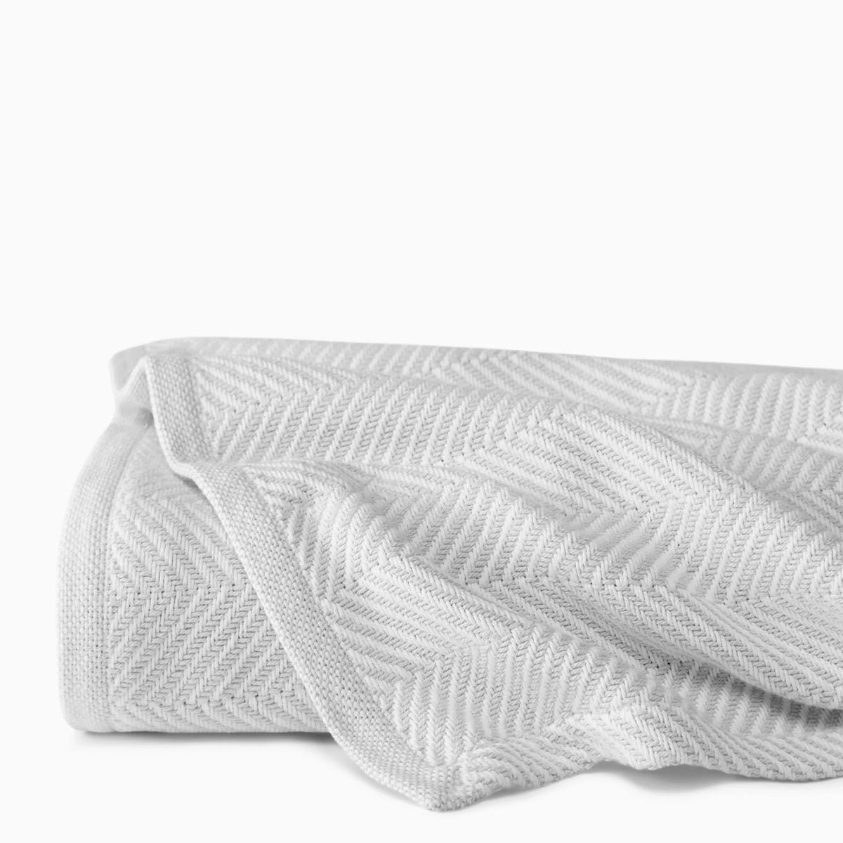 Folded Sferra Camilo Blanket in White/Tin