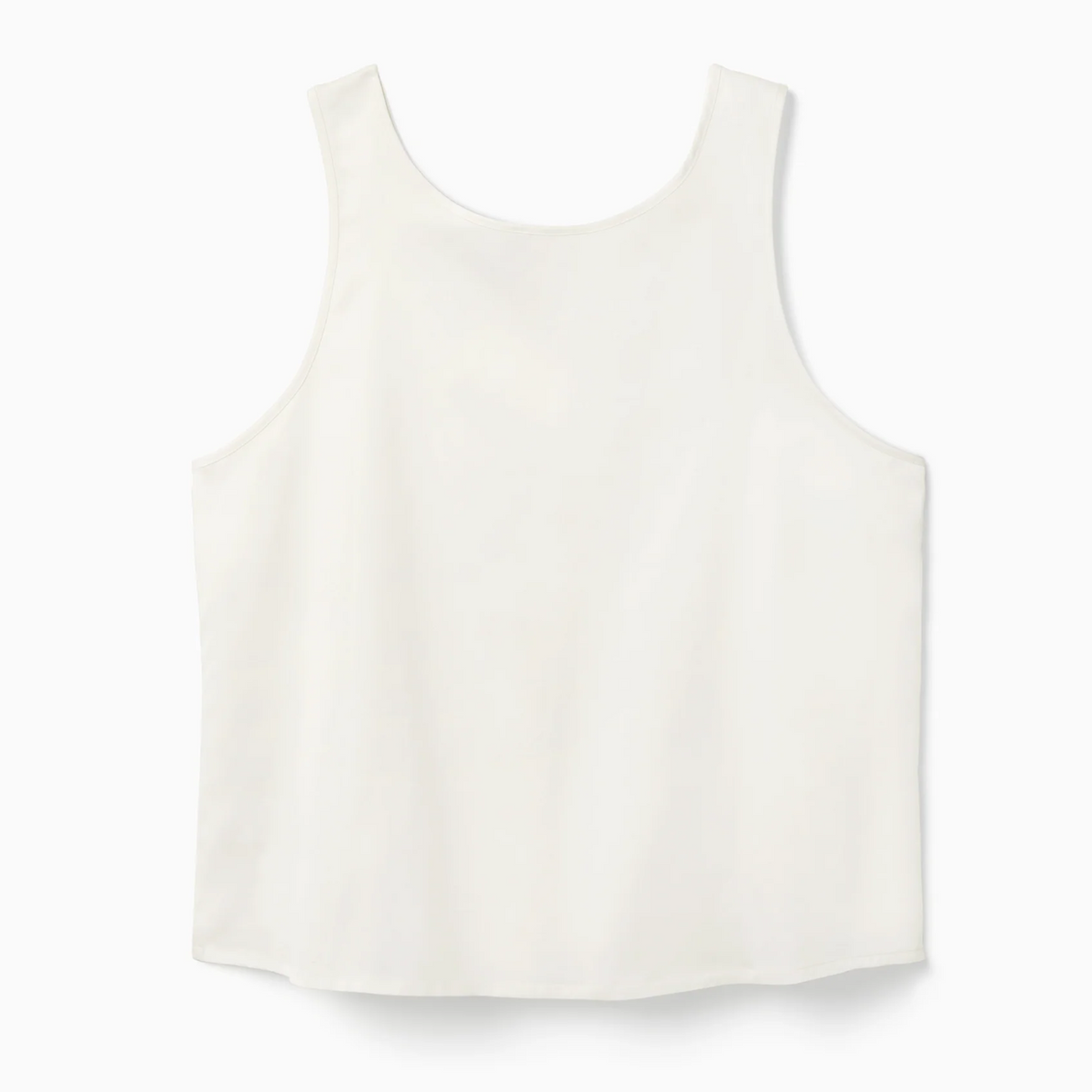 Back View of Ivory Sferra Caricia Buttoned Tank Top against a white background