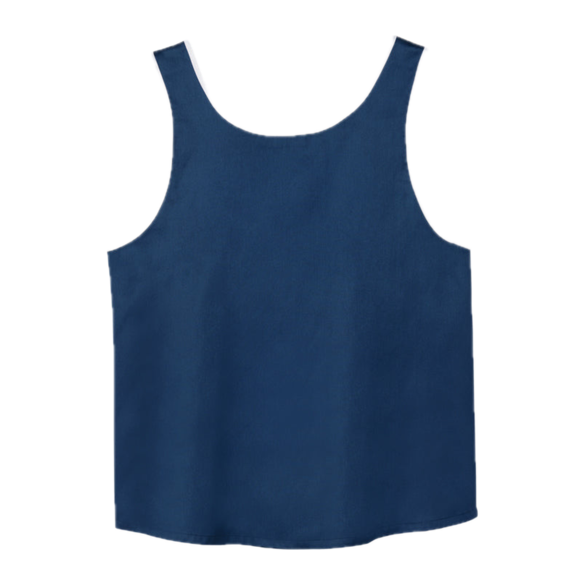 Back View of Navy Sferra Caricia Buttoned Tank Top against a white background