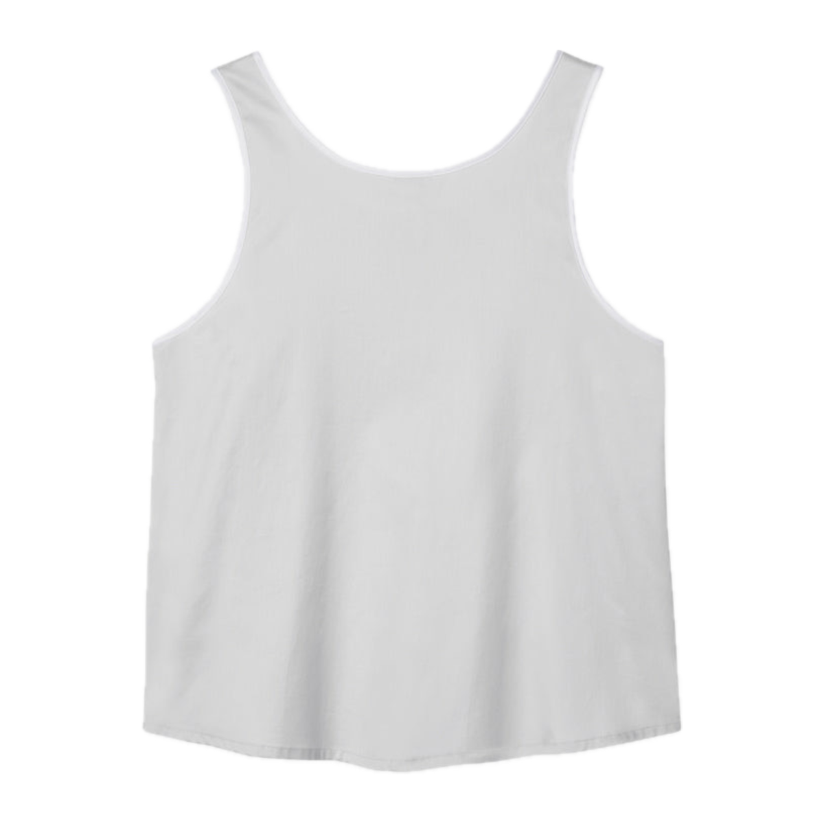 Back View of Tin Sferra Caricia Buttoned Tank Top against a white background