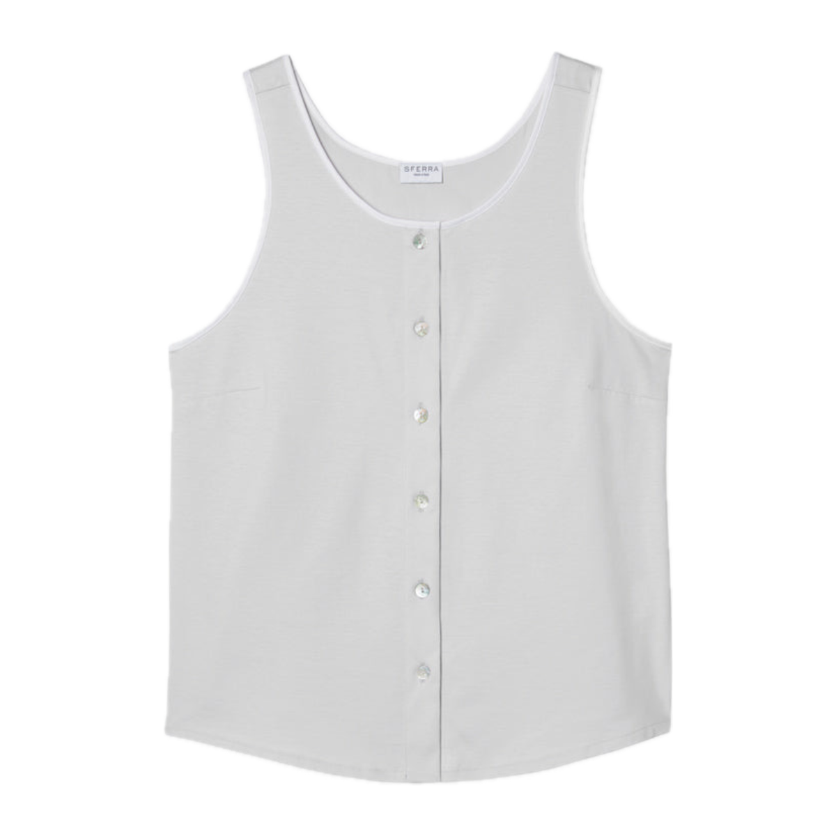 Tin Sferra Caricia Buttoned Tank Top against a white background