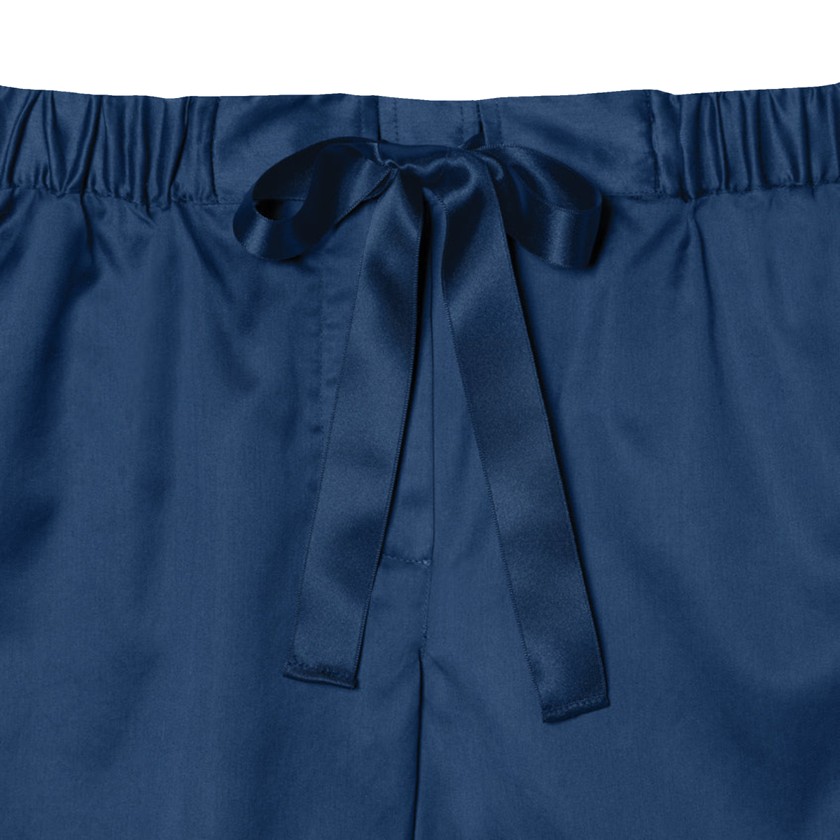 Drawstring View of Navy  Sferra Caricia Pant Against a White Background