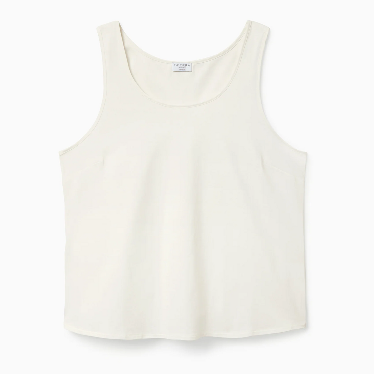 Ivory Sferra Caricia Swing Tank Top against a white background