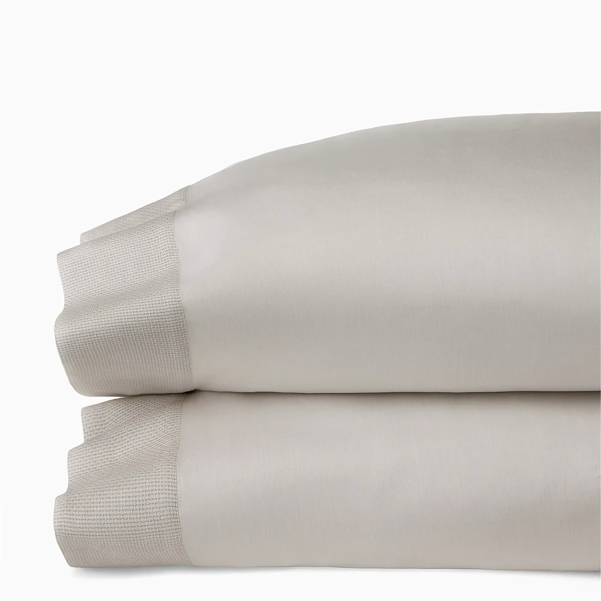 Pair of Pillowcases of Sferra Carlotta Bedding in Color Grey