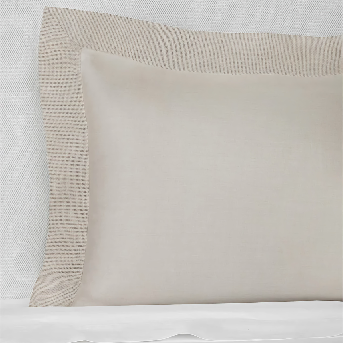 Sham Corner of Sferra Carlotta Bedding in Color Taupe