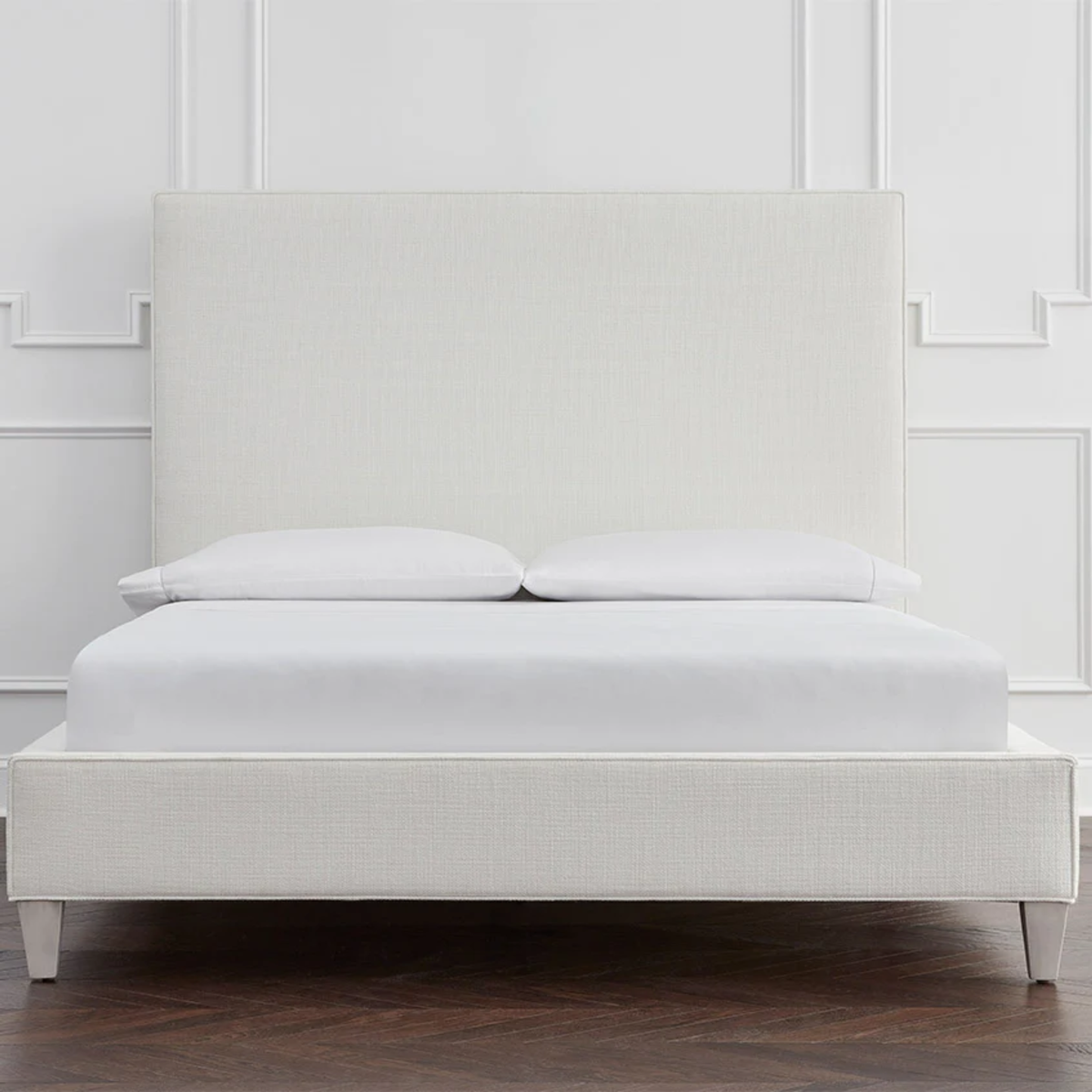 Headboard and Rails of Sferra Carolina Upholstered Bed with Mattress