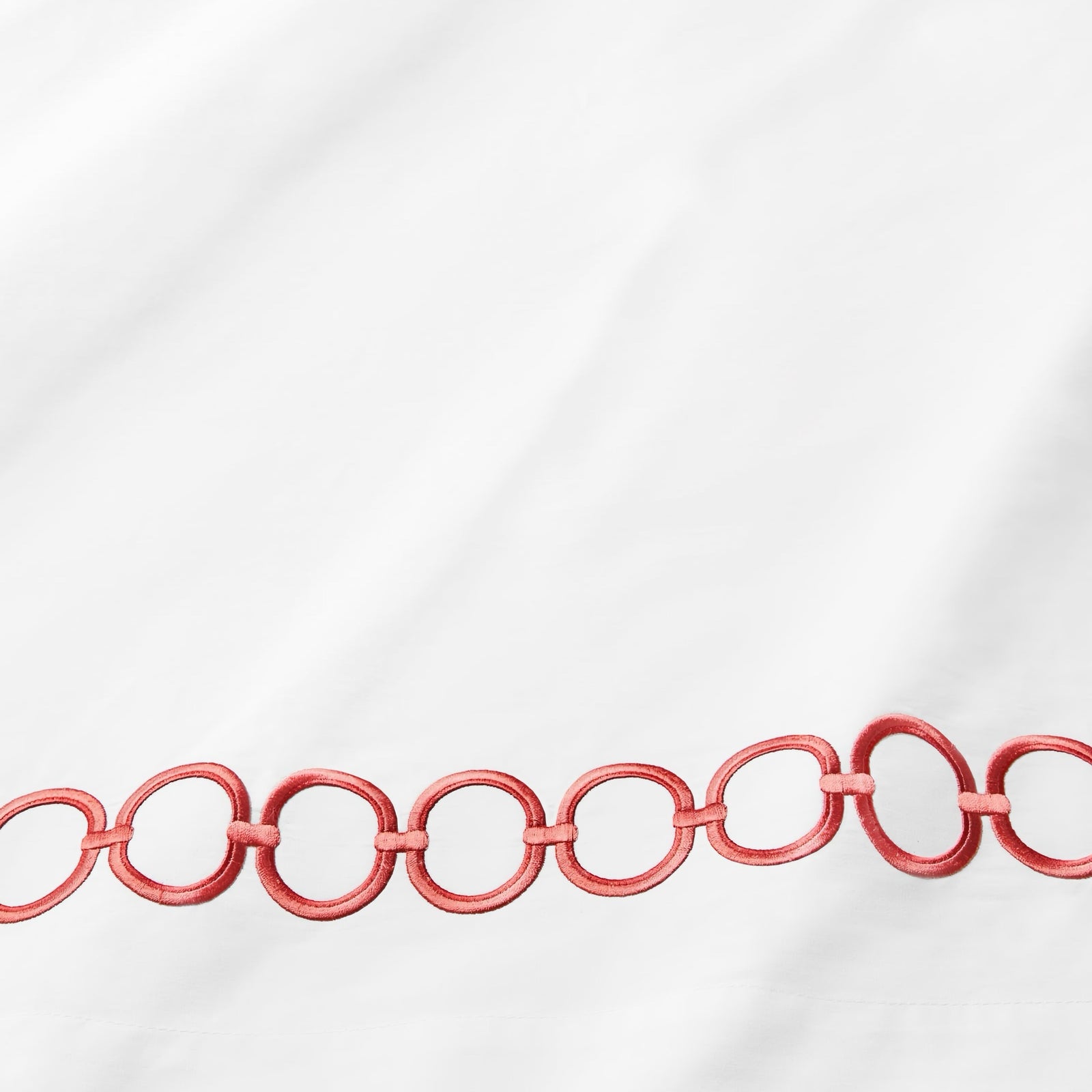 Sferra Catena Bedding with White/Persimmon swatch