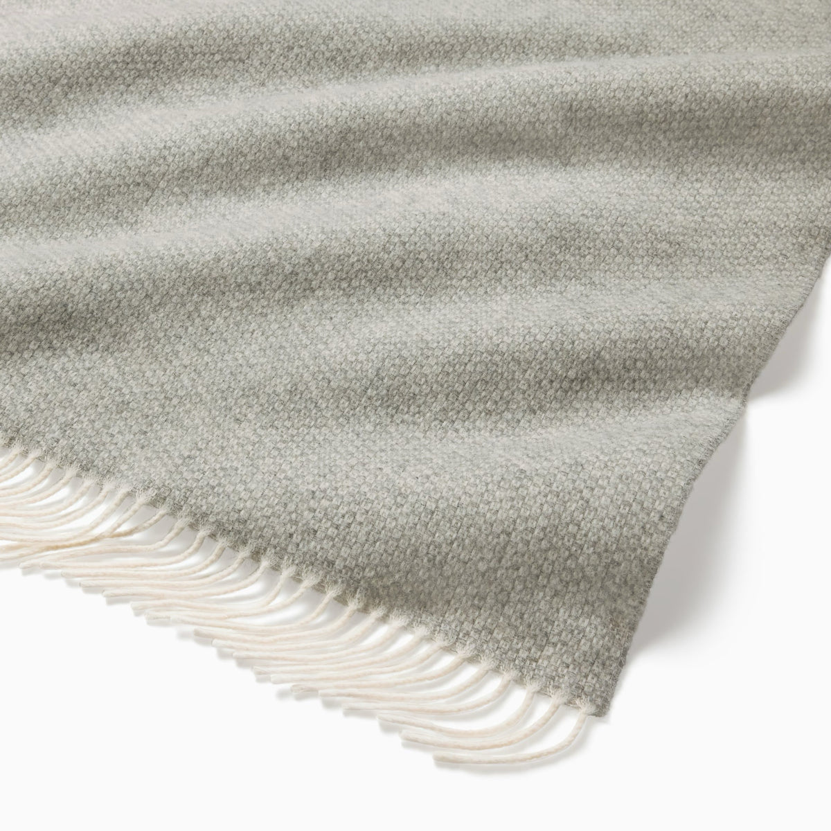 Twisted Fringe of Sferra Cervino Throw in Grey