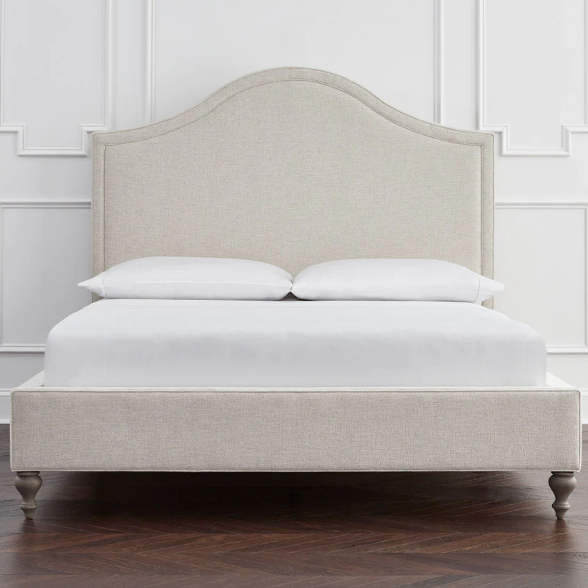 Headboard and Rails of Sferra Charlotte Upholstered Bed with Mattress