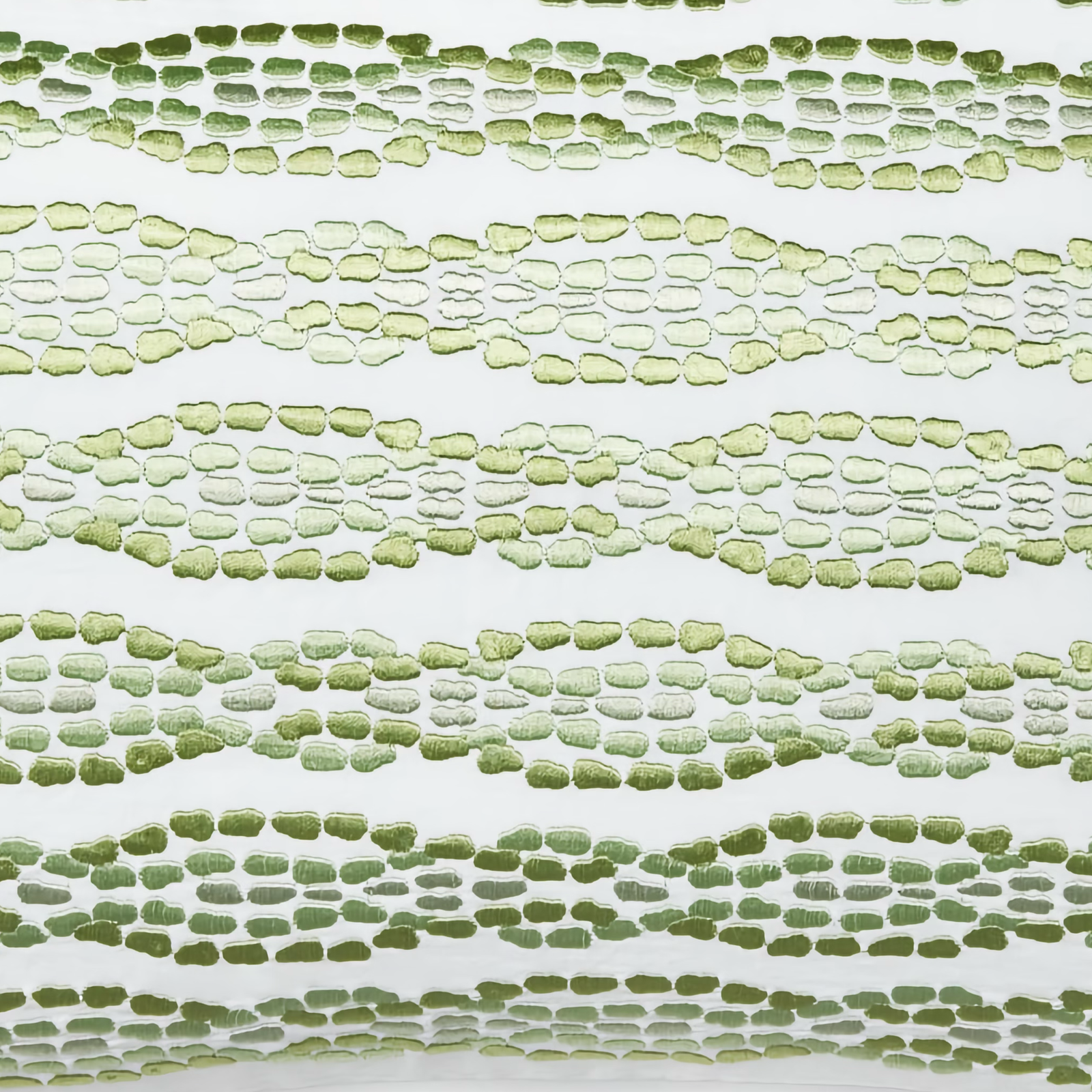 Sferra X Scalamandre Cobblestones 12 x 18 Decorative Pillows in White and Green