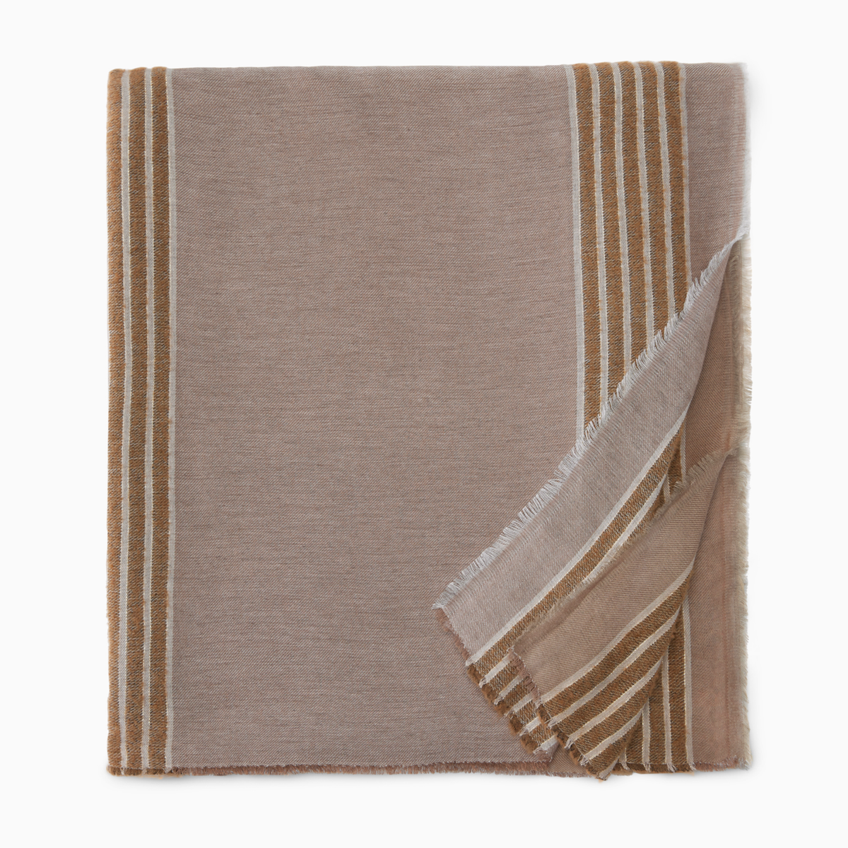 Folded Sferra Corvara Scarf in Color Taupe