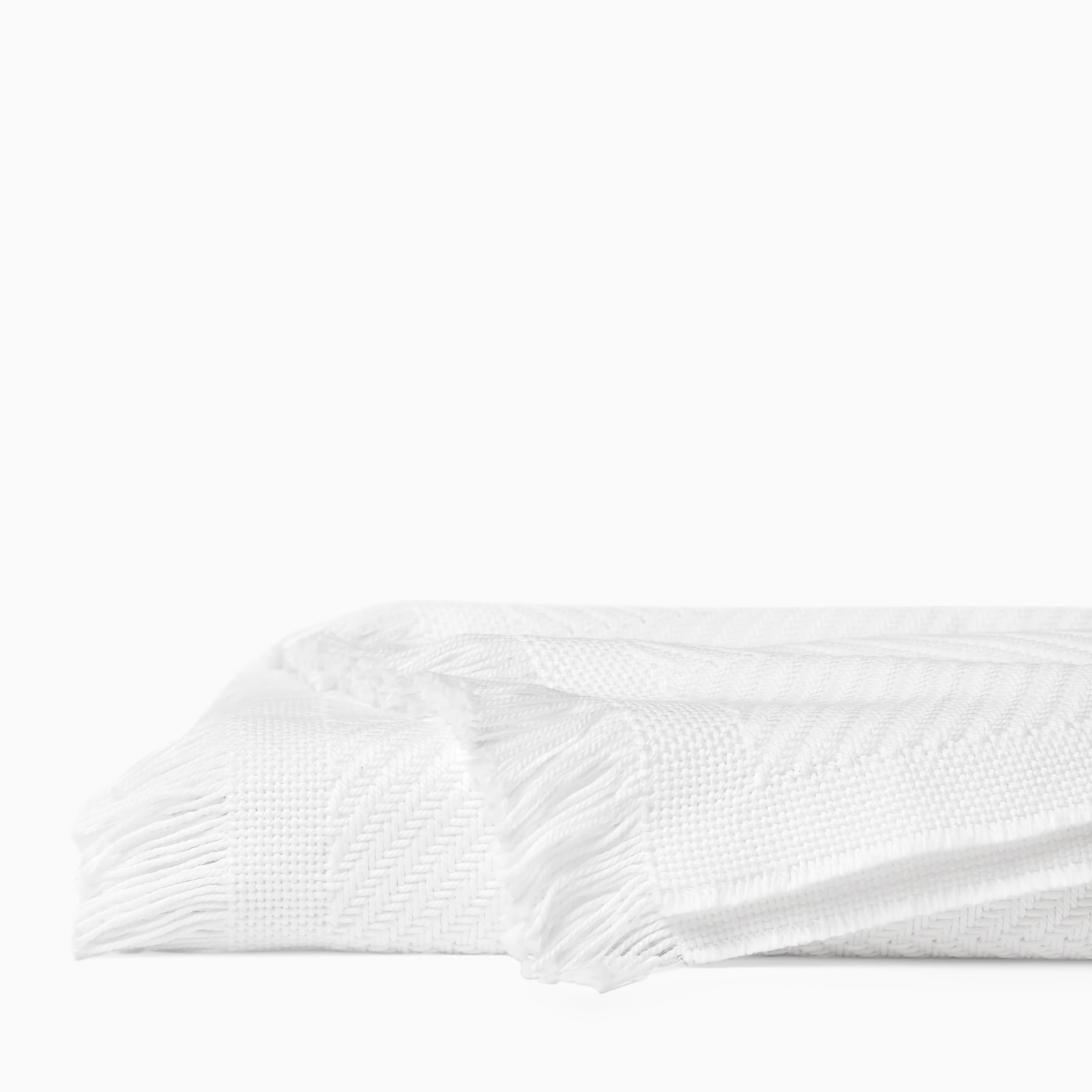 Folded Sferra Costa Throws in White