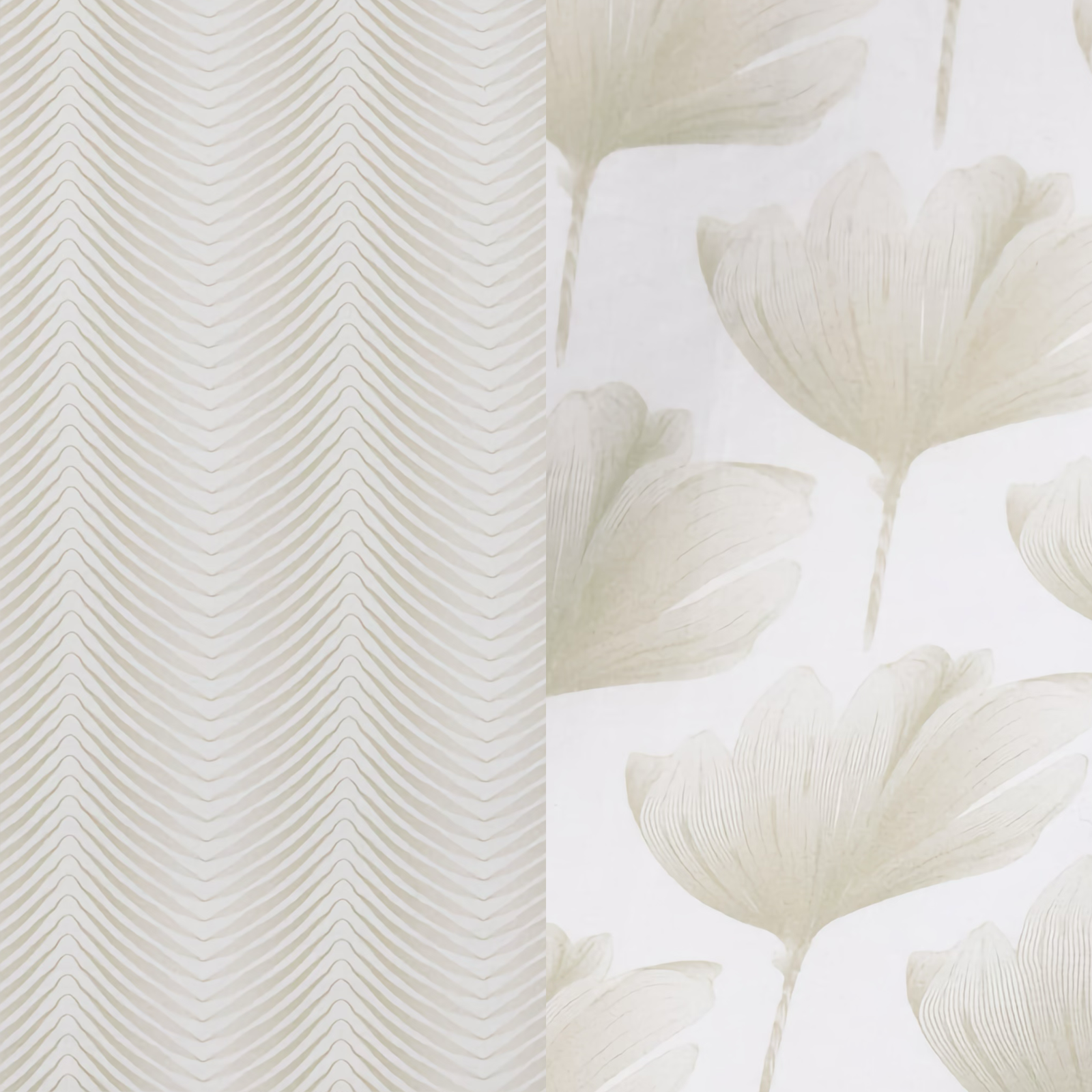 Bed in Pink and Orange Sferra Edna Duvet Cover and Shams Collection with White and Beige Swatch