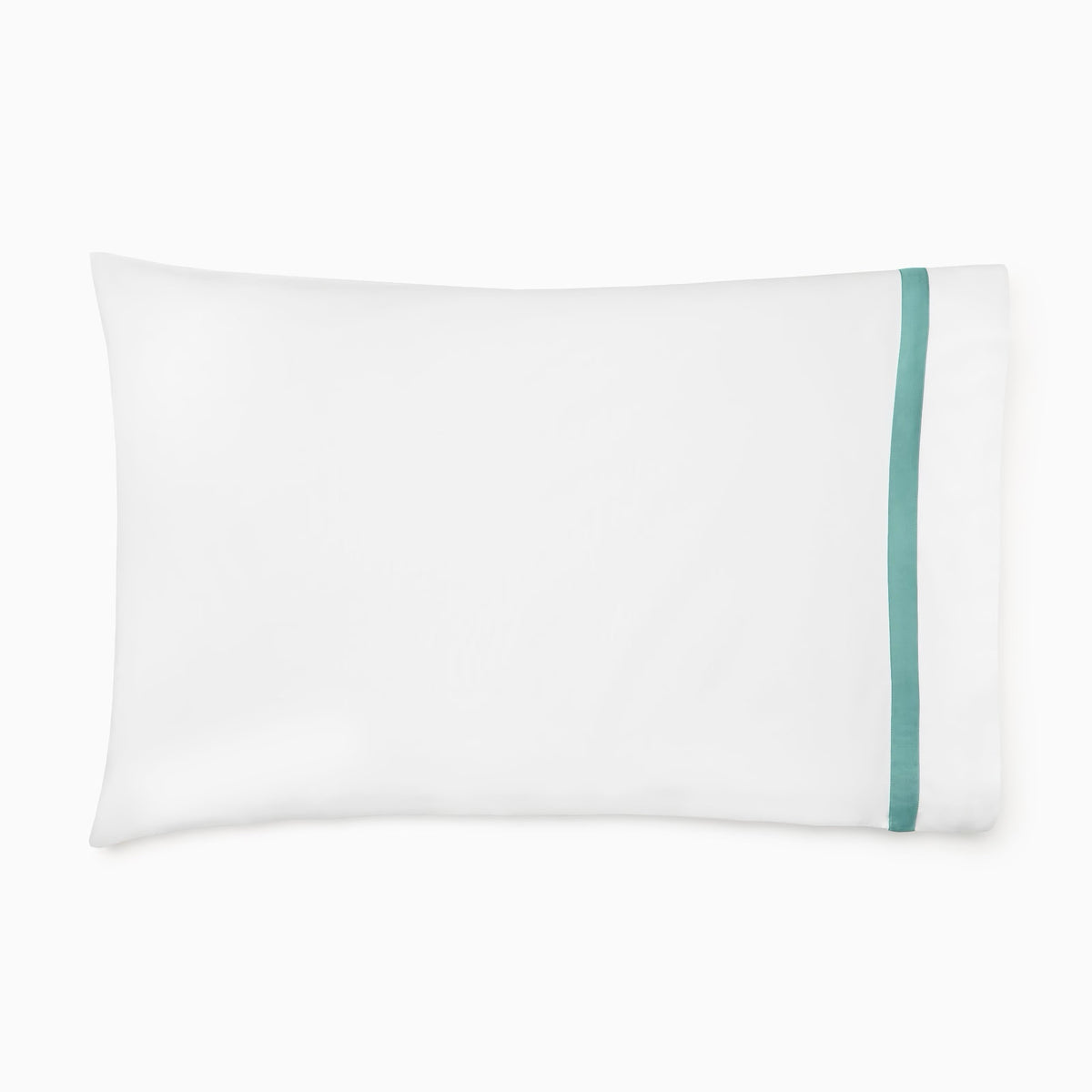 Pillowcase Silo of Sferra Estate Bedding in White and Aqua color