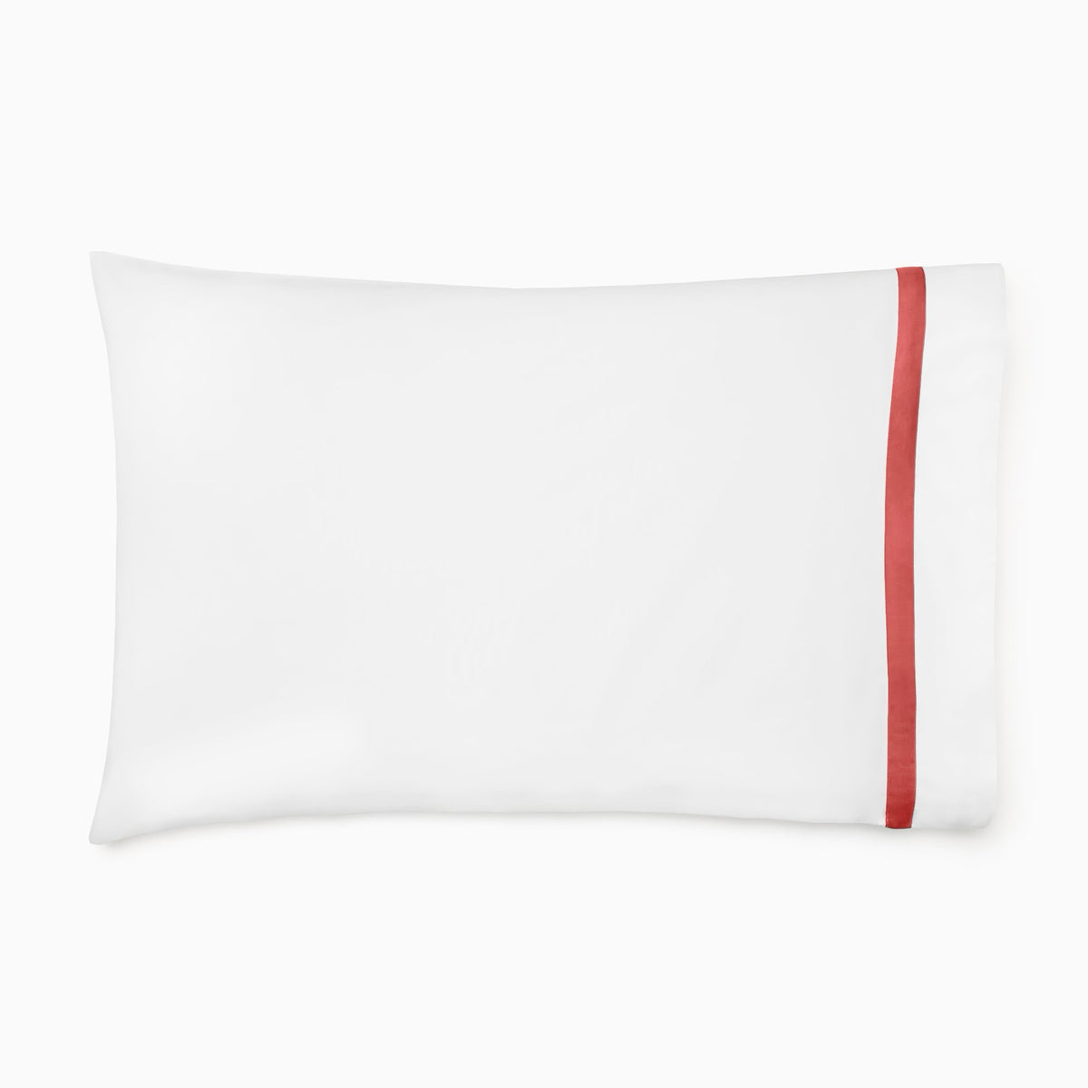 Pillowcase Silo of Sferra Estate Bedding in White and Persimmon color