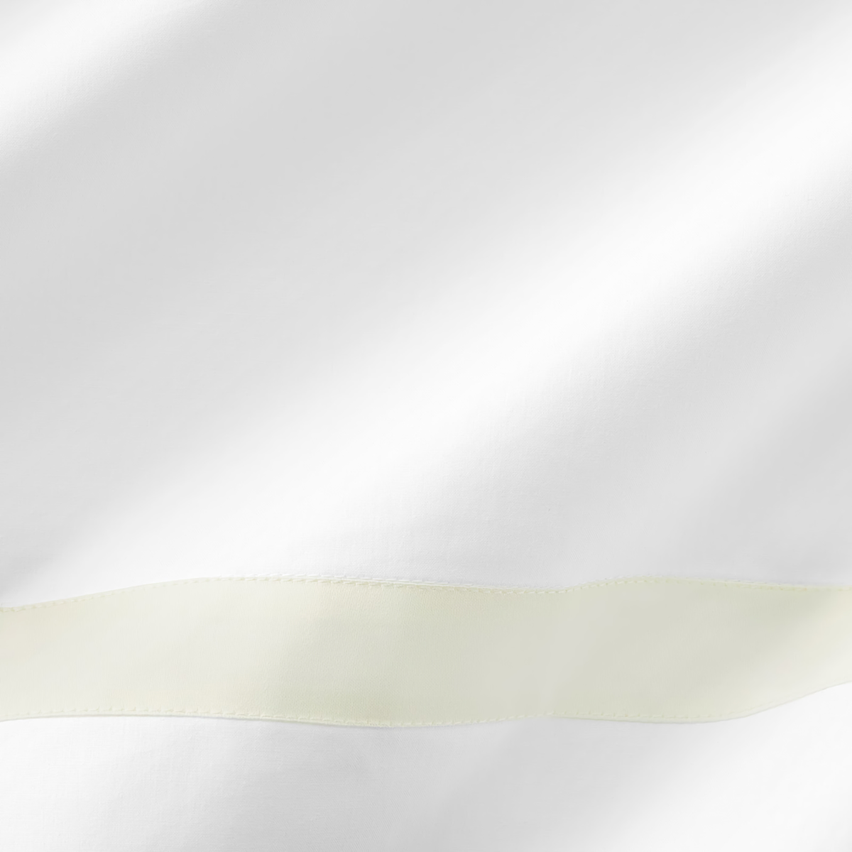 Swatch Sample of Sferra Estate Bedding in White and Ivory