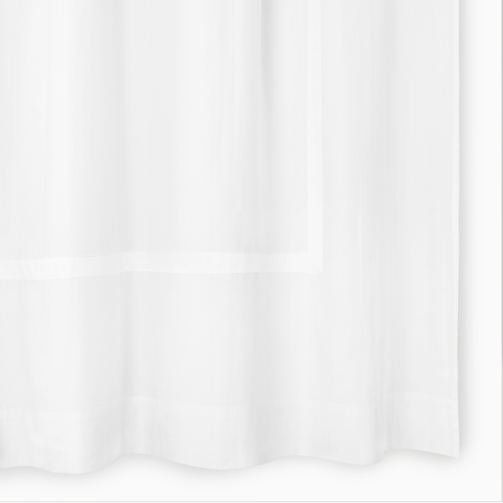 Full Photo of Sferra Estate Shower Curtain in White and White Color