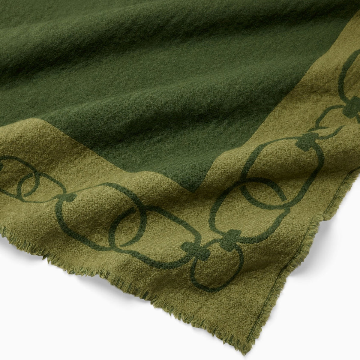 Detail Shot of Sferra Eterna Throw Blanket in Willow Color
