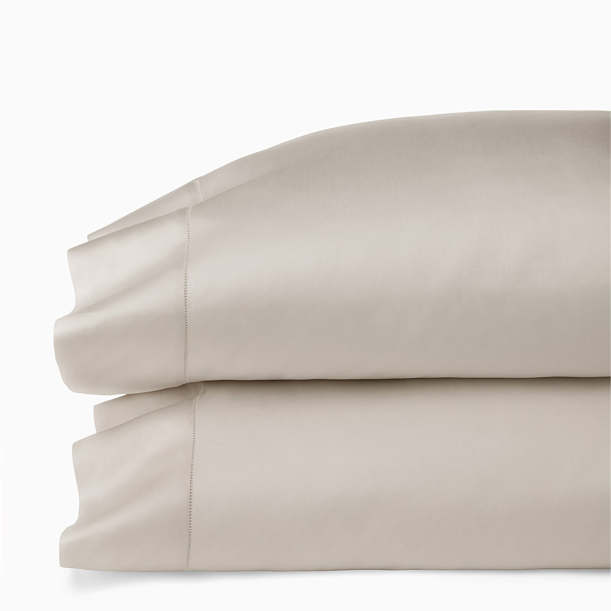 Pair of Pillowcases of Sferra Giotto Bedding in Color Bone