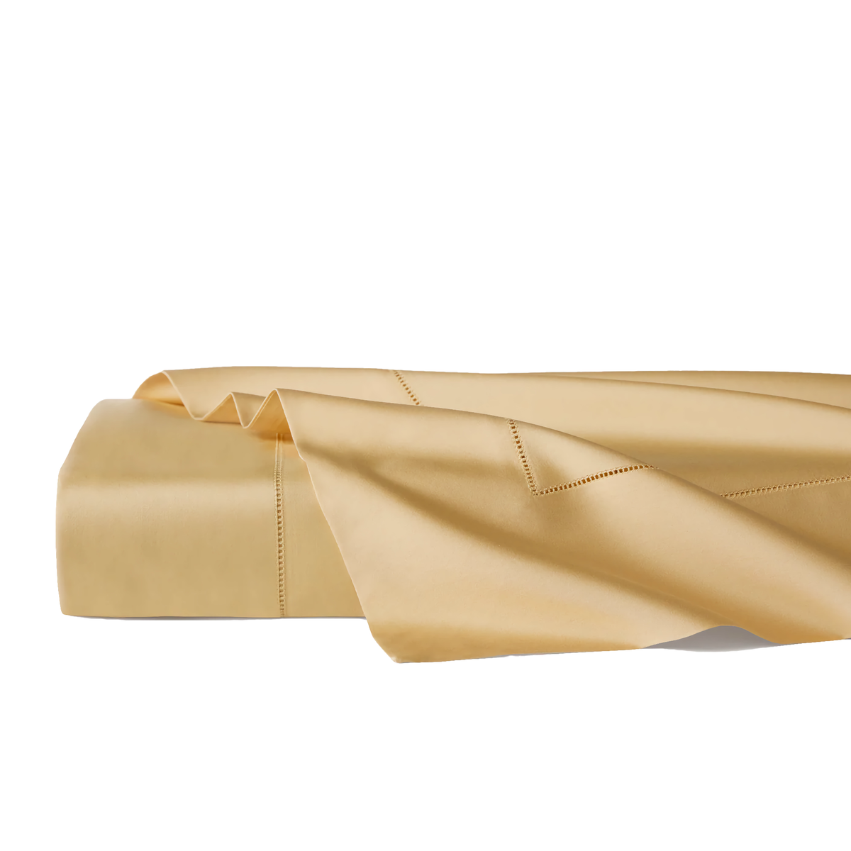 Flat Sheet Closeup of Sferra Giotto Luxury Bedding in Honey Color