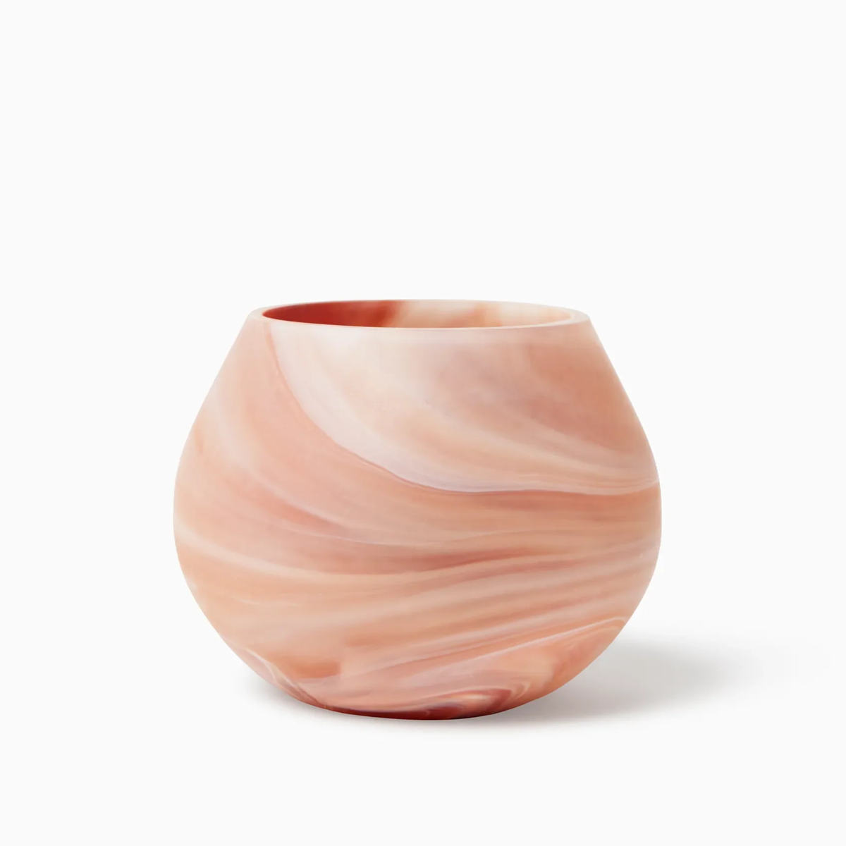 Paprika Sferra Giove Marbled Votive Holder—a stunning piece of unique home decor against a white background