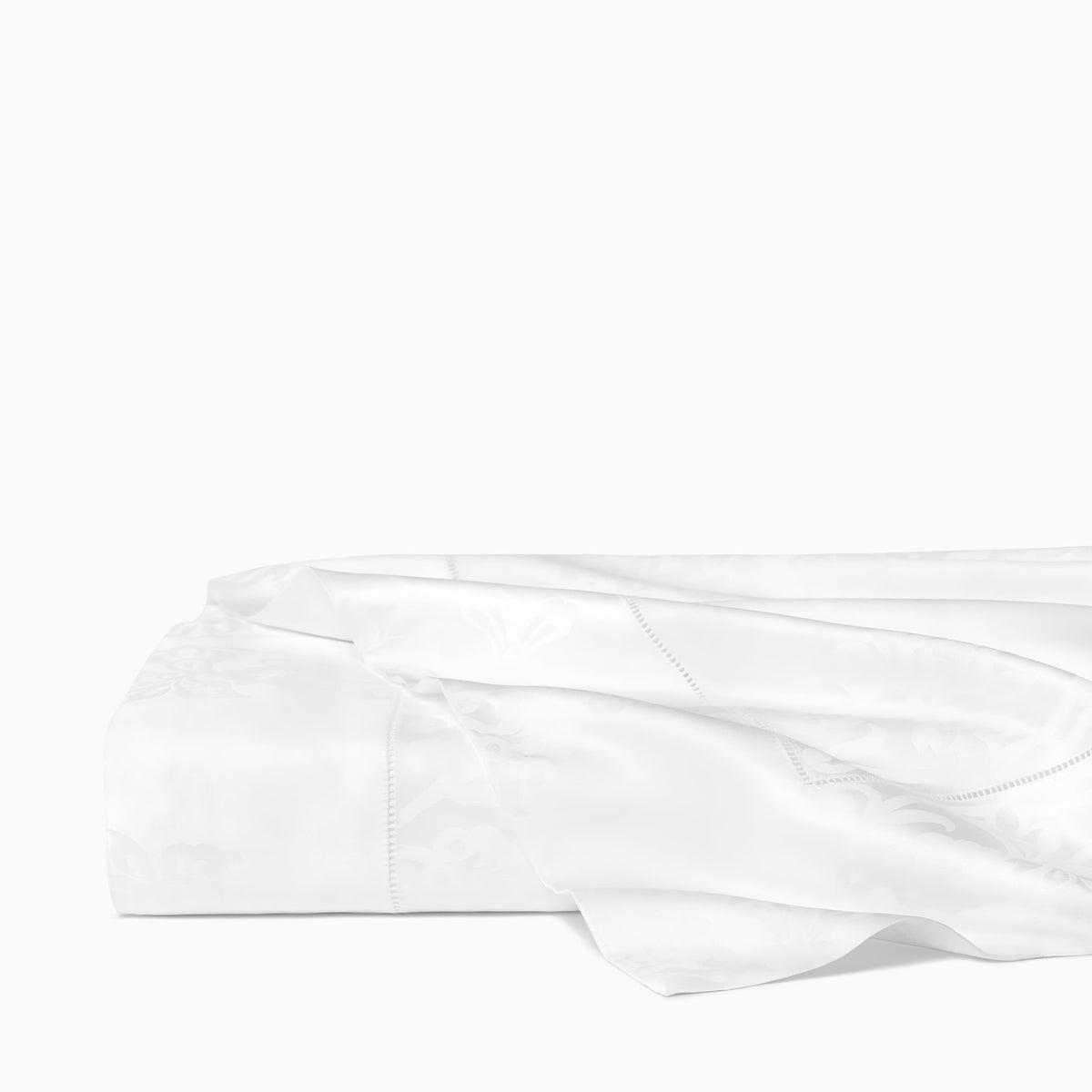 Flat Sheet of White Sferra Giza 45 Lido Bedding