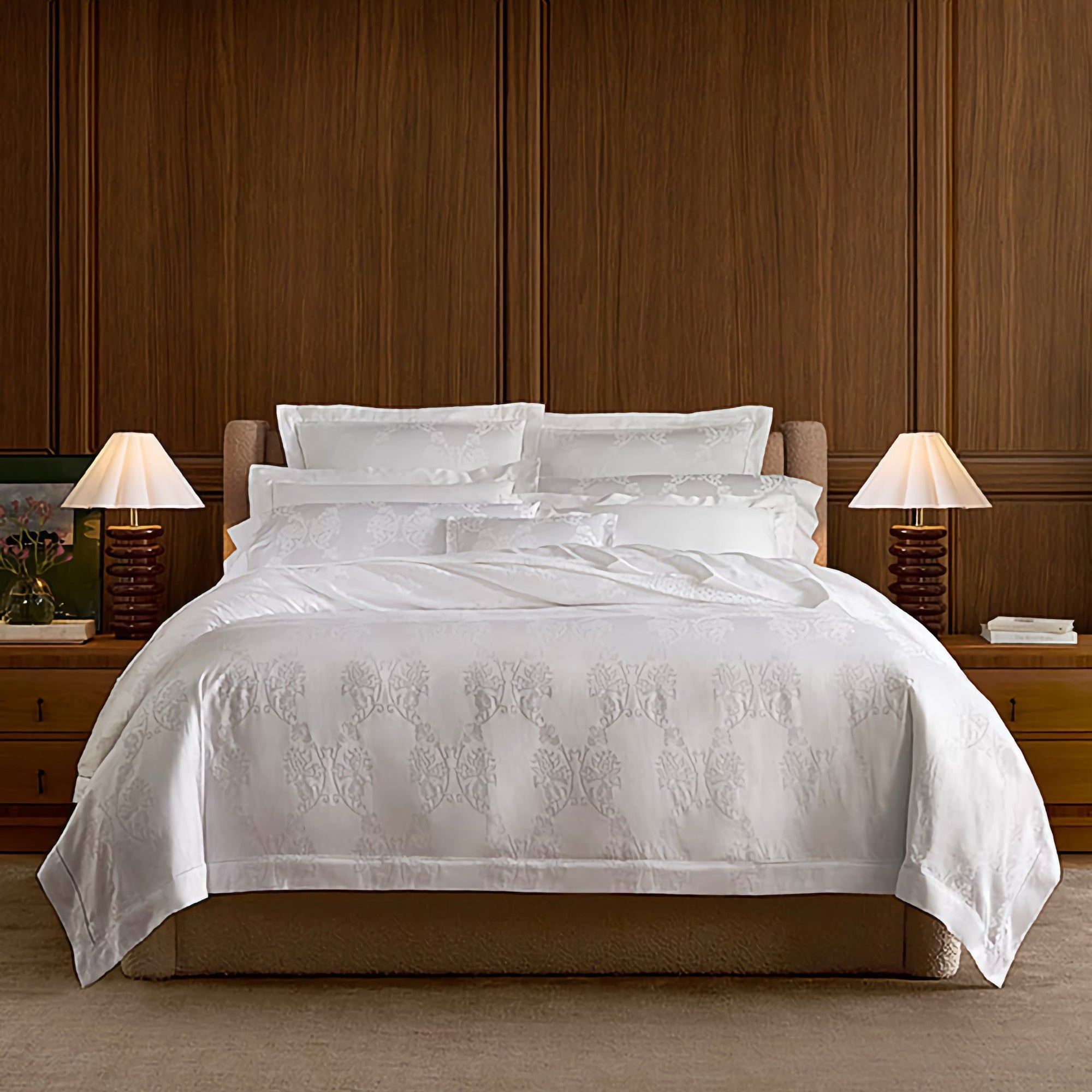Bed in White Sferra Giza 45 Lido Bedding