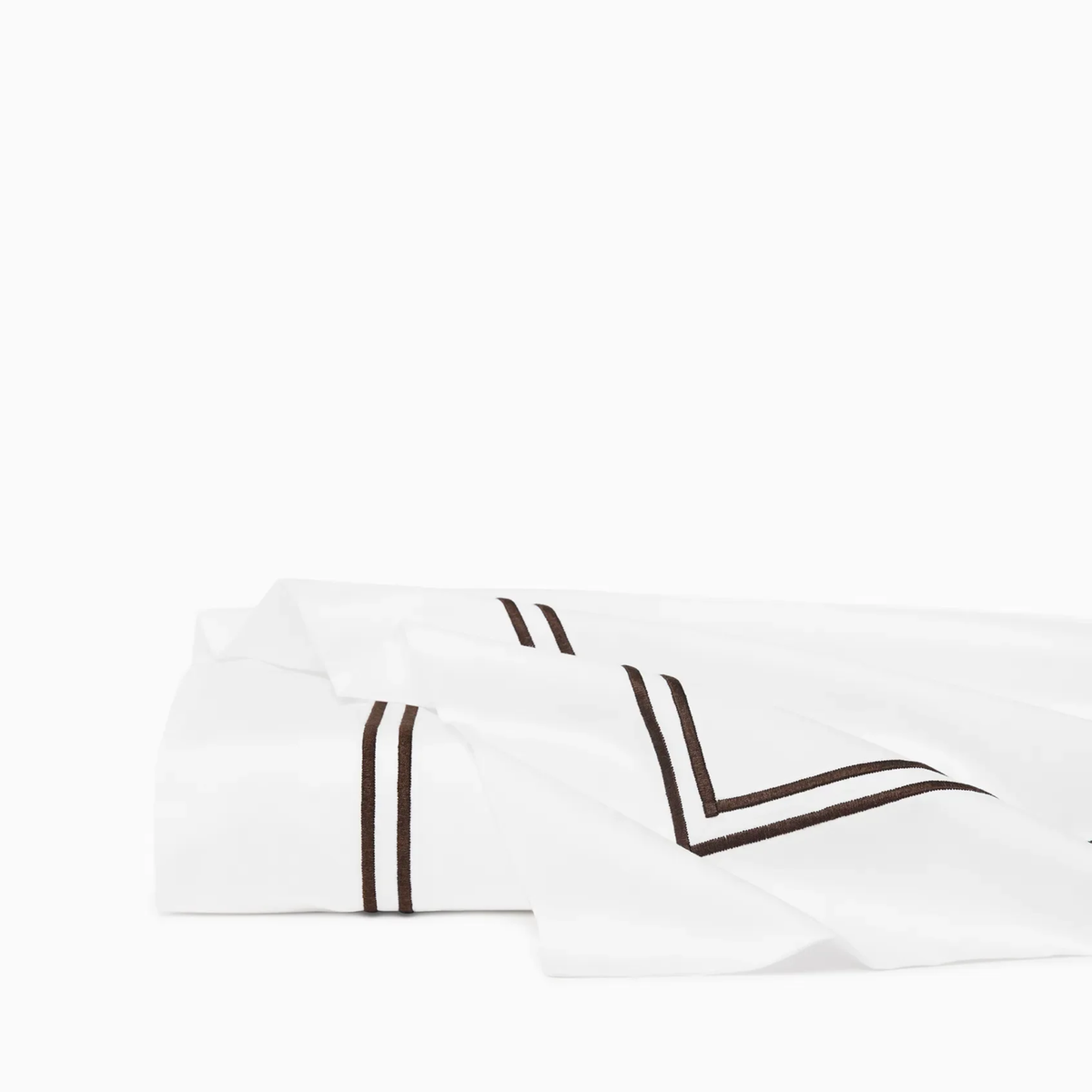 Flat Sheet of Sferra Grande Hotel Bedding in White and Mocha