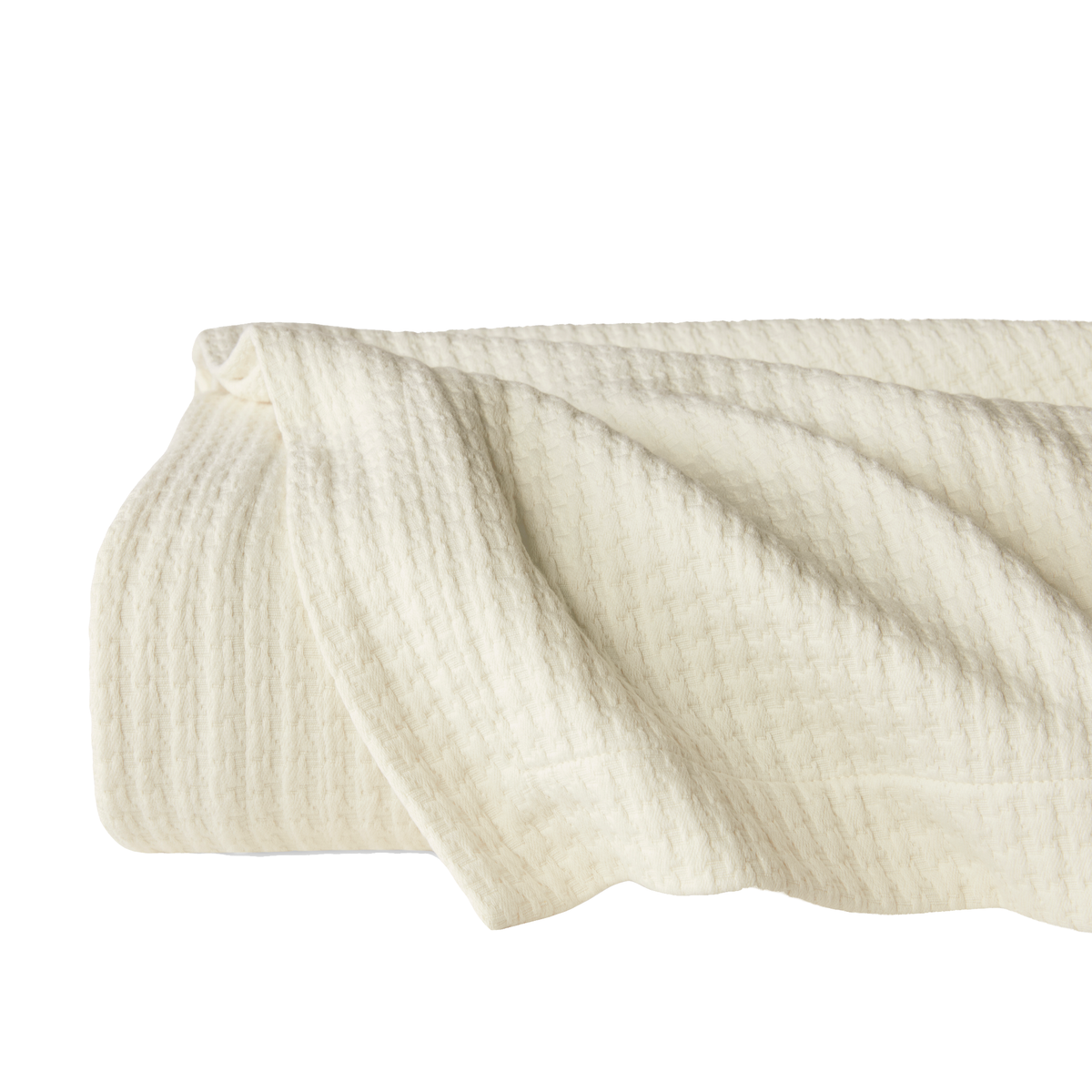 Folded Sferra Hatteras Coverlet in Ivory Color
