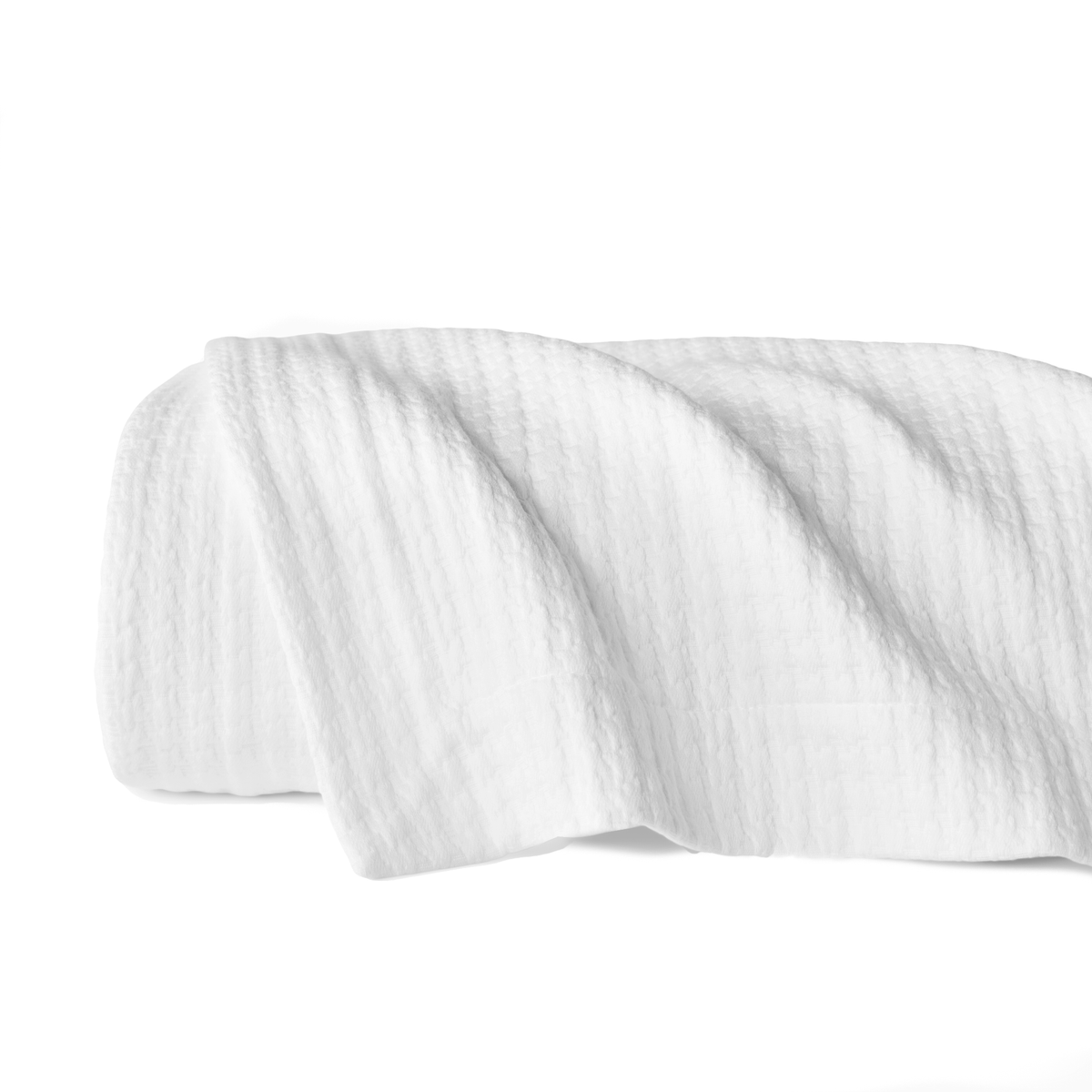 Folded Sferra Hatteras Coverlet in White Color
