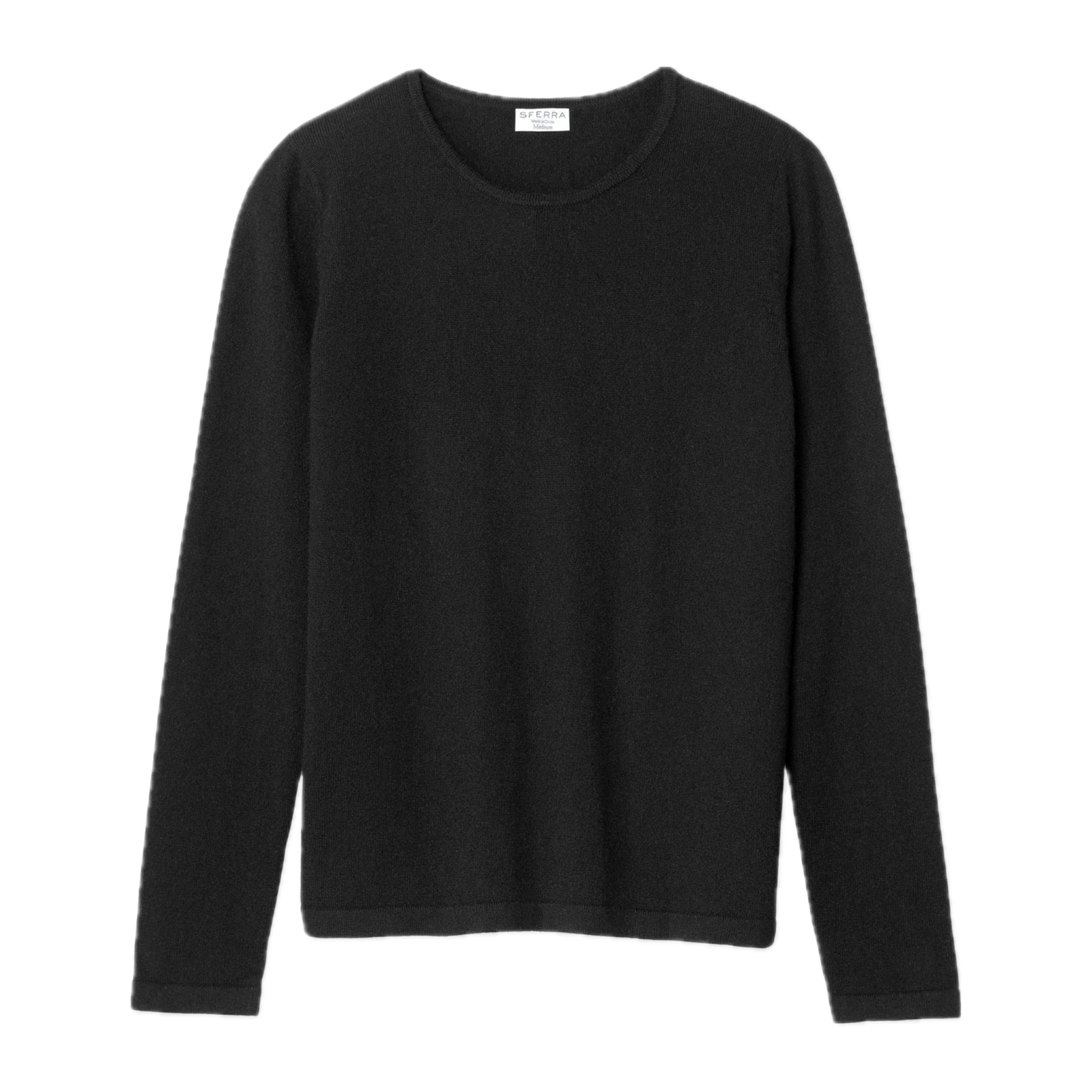 Black Sferra Intimita Long Sleeve Top against a White Background