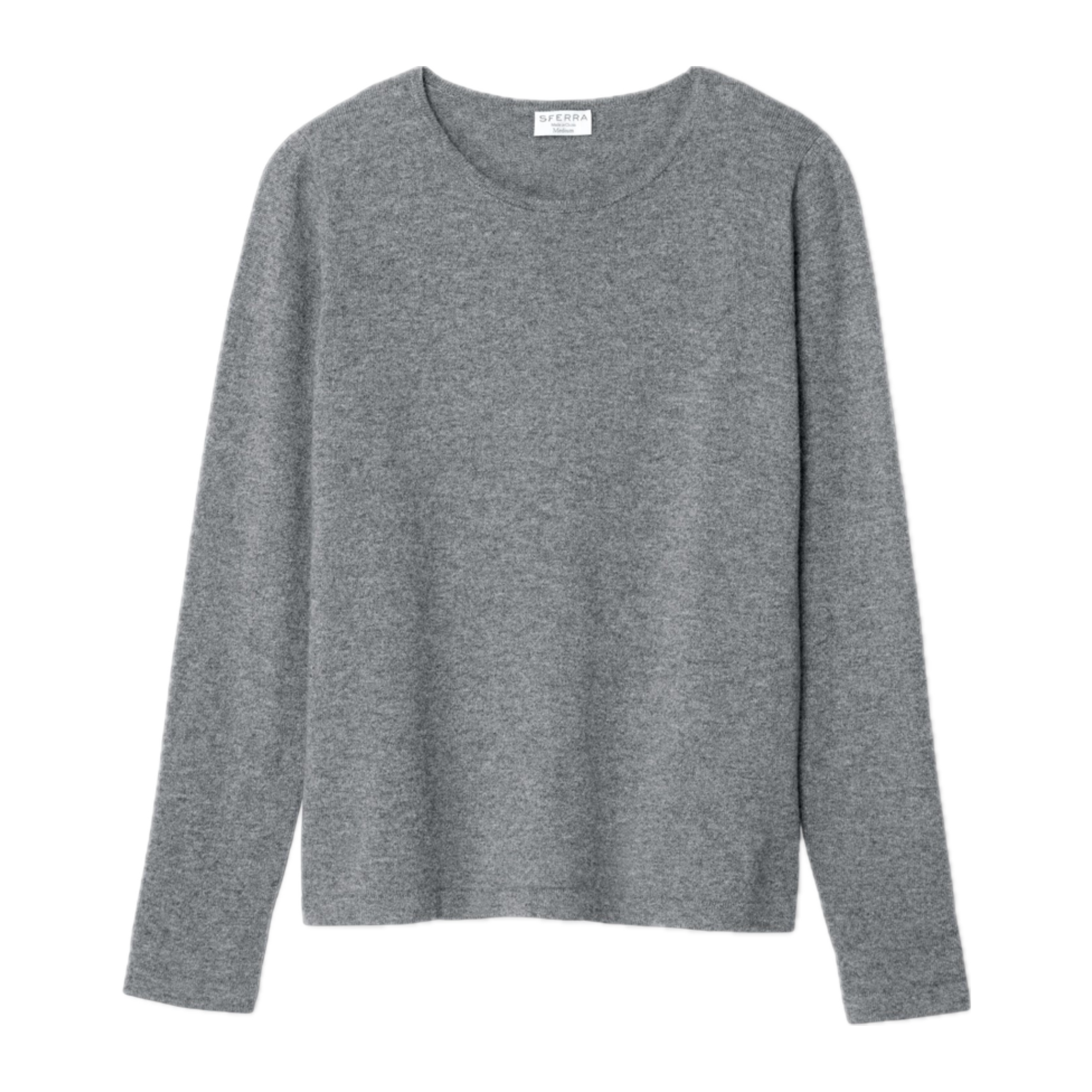 Grey Sferra Intimita Long Sleeve Top against a White Background