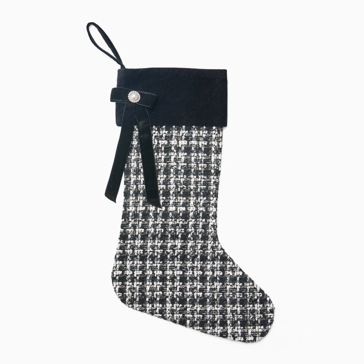 Sferra Jingle Holiday Stocking in Black