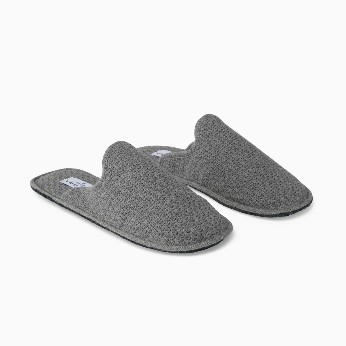 Pair of Grey Sferra Lena Women&#39;s Slippers in Diagonal View