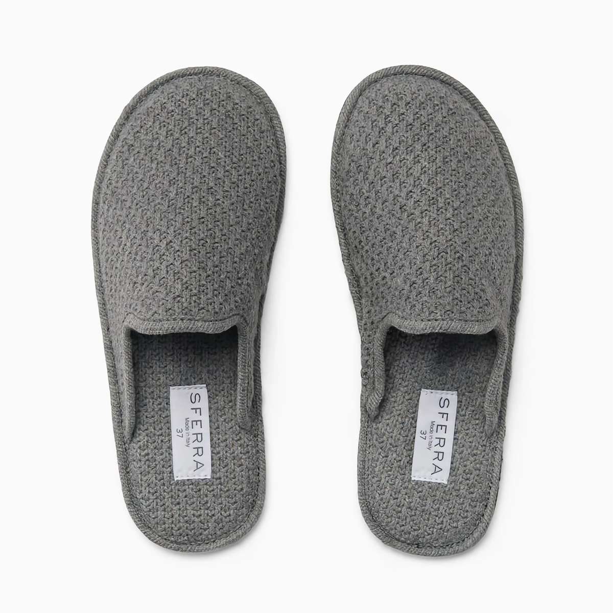 Pair of Grey Sferra Lena Women&#39;s Slippers in Top View