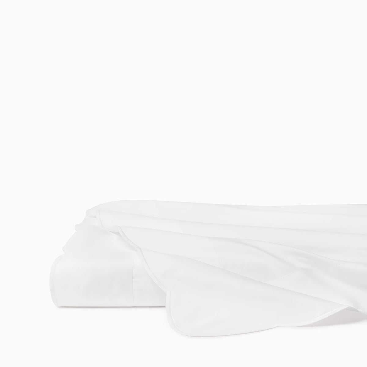 Flat Sheet of Sferra Limana Bedding in White/White Color