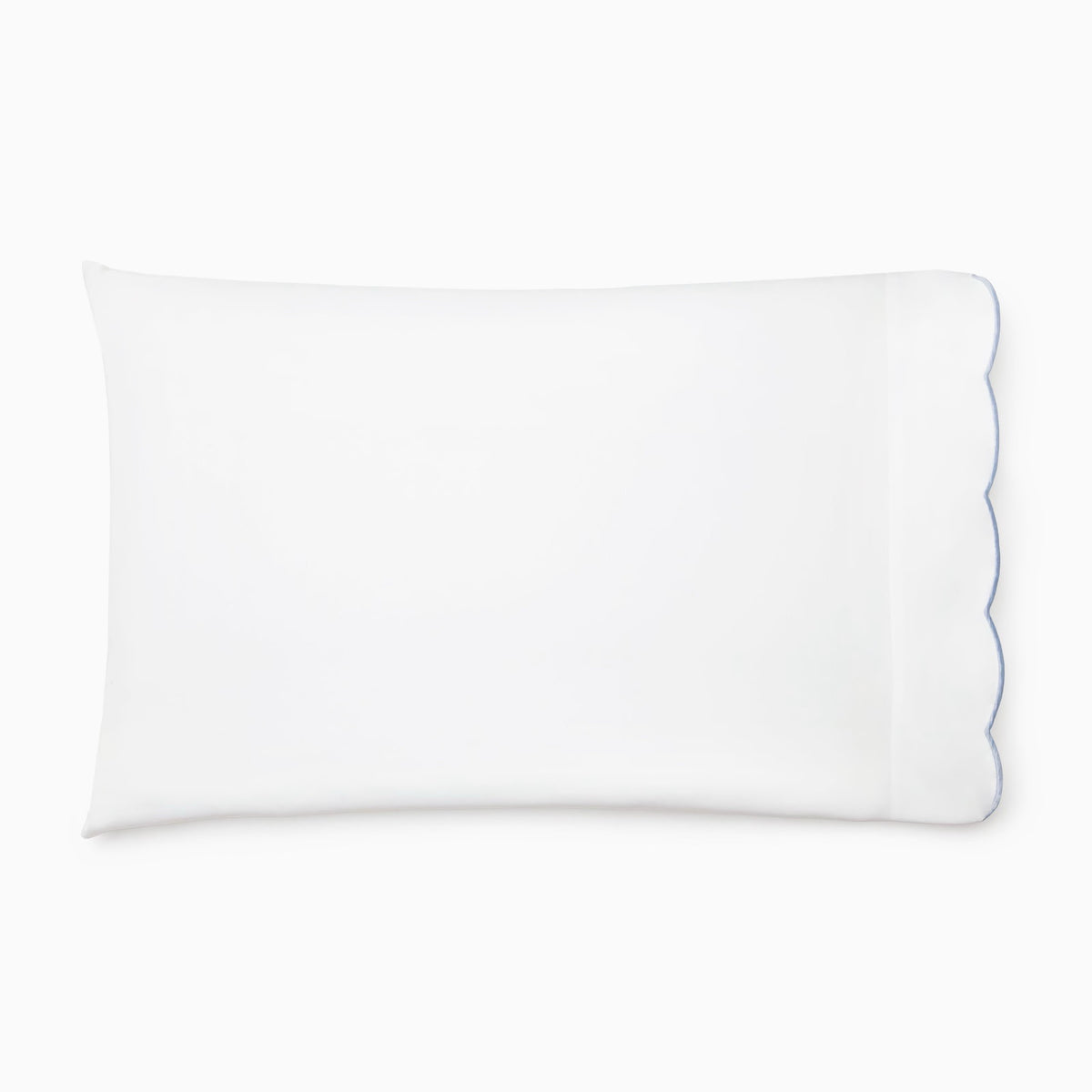 Pillowcase of Sferra Limana Bedding in White/Sea Color