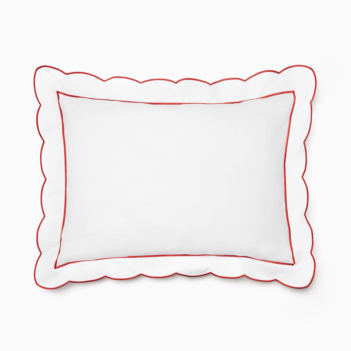 Sham Silo of Sferra Limana Bedding in White/Persimmon Color