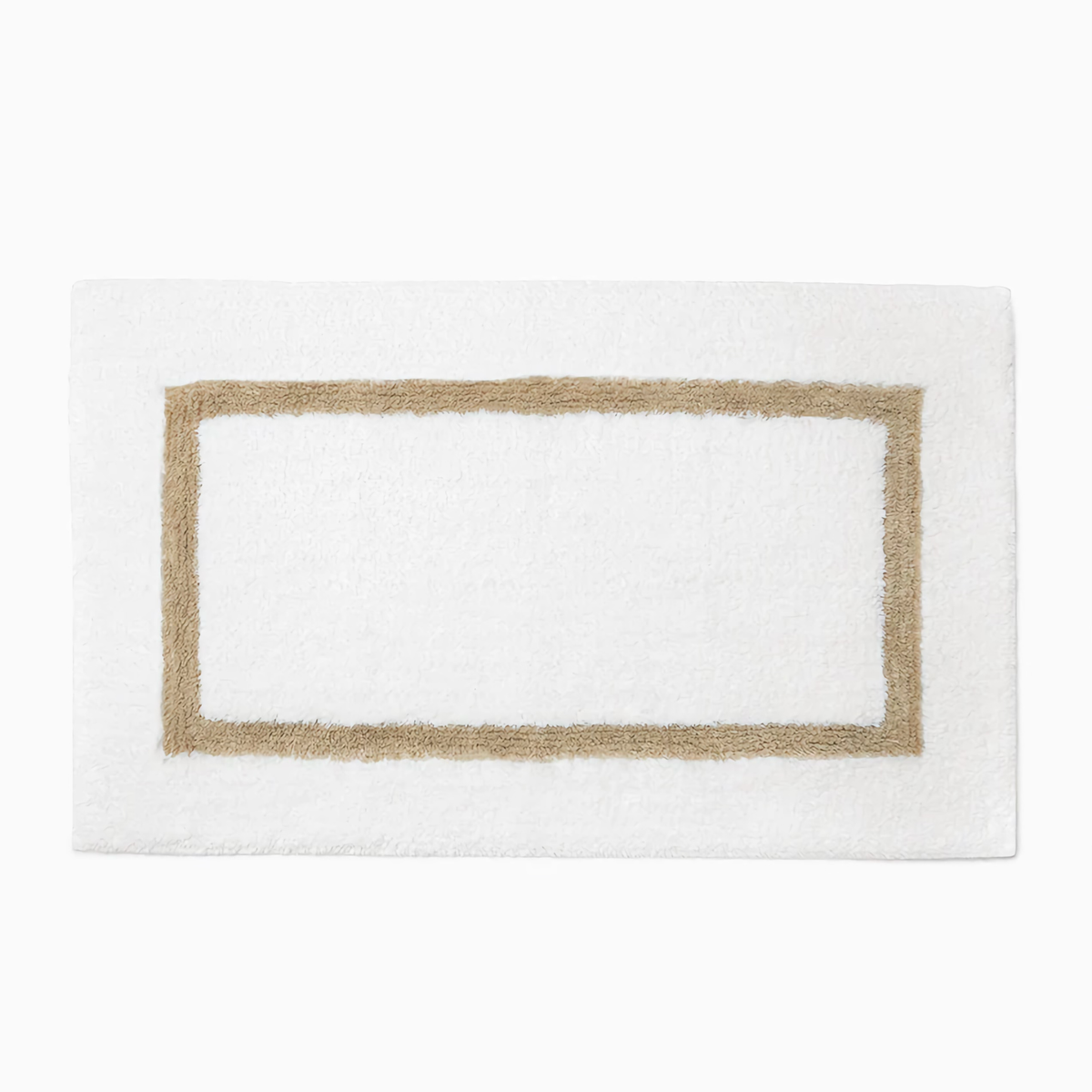 Sferra Lindo Bath Rugs in White/Sand