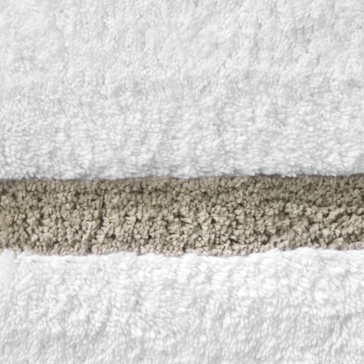 Swatch Sample of Sferra Lindo Bath Rugs in White Grey Color